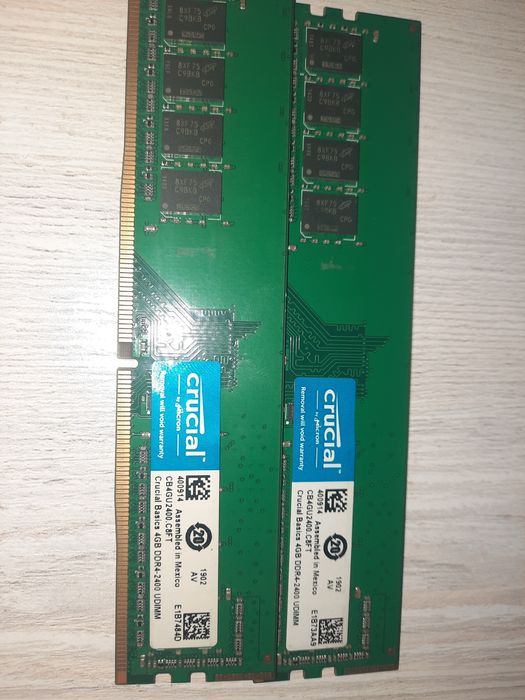 DDR4 4gb x2 8gb 2400 curicial Micron