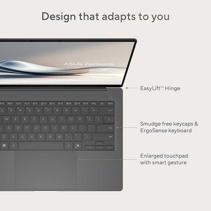 Asus Zenbook A14 OLED Snapdragon 16GB LPDDR5 512GB SSD UX3407QA-QD215W