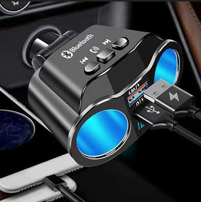 FM трансмитер Bluetooth 5.0 и зарядно 2 USB QC3.0