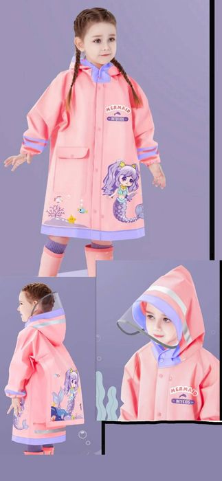 Дождевик куртка для девочки демисезонная без резиновые сапоги сапожки