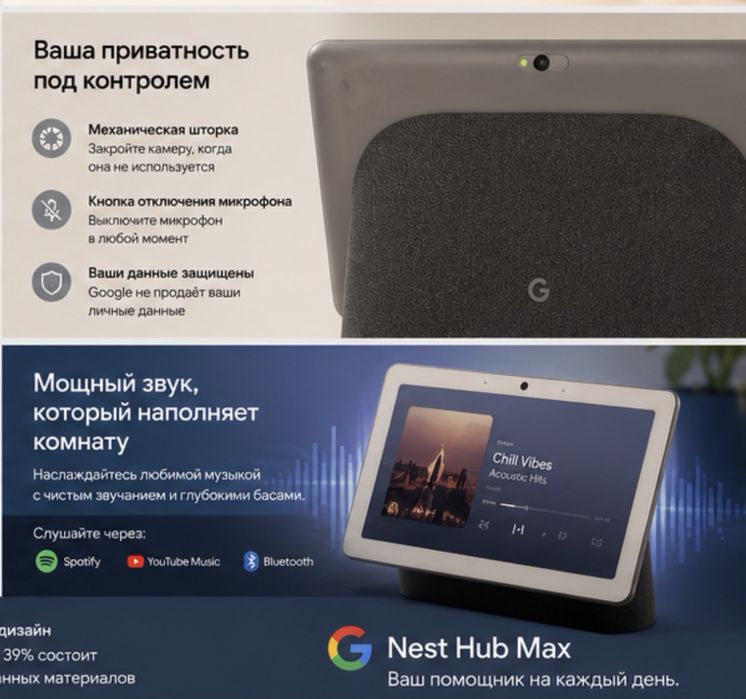 Google Nest Hub Max 10” | Smart Home | | Новый