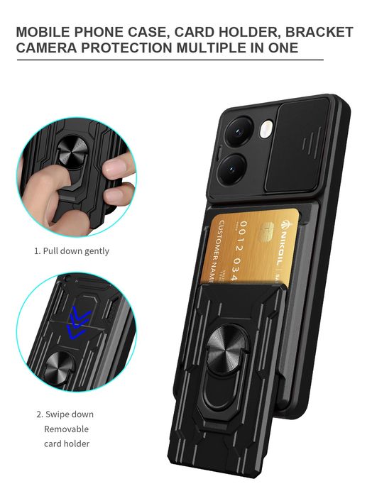 Xiaomi Poco X7 / X7 Pro / RING CARD SLOT Удароустойчив кейс гръб