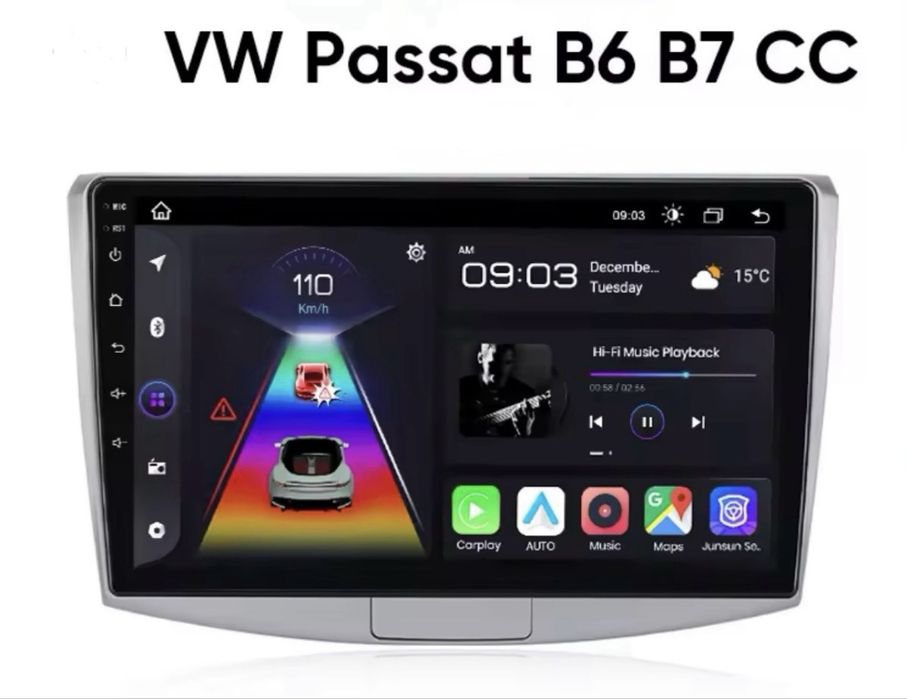 4GB + 32 Carplay Navigatie Android VW Passat B6 B7 CC Camera cadou