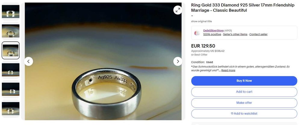 сребърен пръстен класик прекрасен