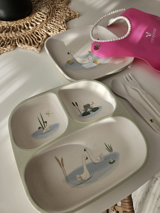 Бамбуков комплект за хранене Little Dutch