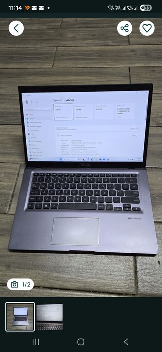 Asus X415, i3-1005G1, ram 8gb, ssd 256gb, bat 3h