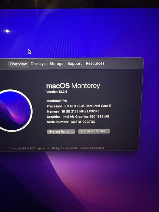 Продам Mac book pro 2017 г., 13 диагональ