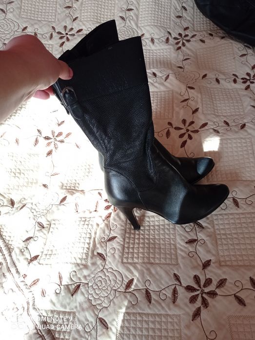 Сапоги женские кожаные