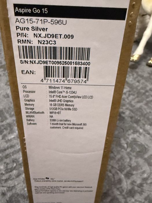 Laptop Acer Aspire Go 15 , i5-13th/16gb DDR5 , nou sigilat cu Factura