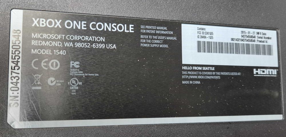 Конзола XBox One 500 GB ( model 1540 ) черна