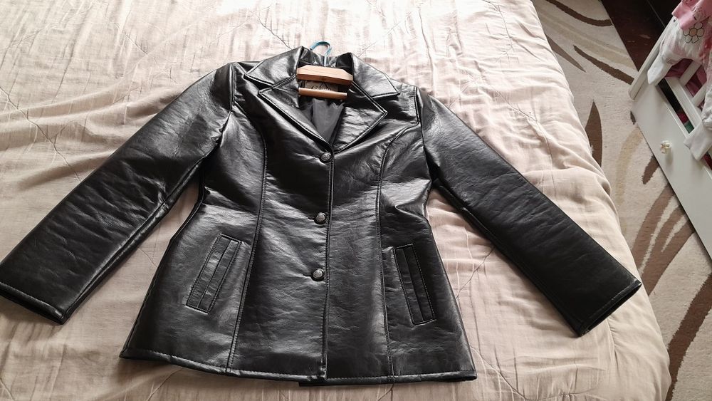 Кожено яке/сако черно