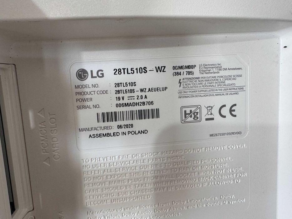 Телевизор и саундбар - LG 28inch / smart / сет2