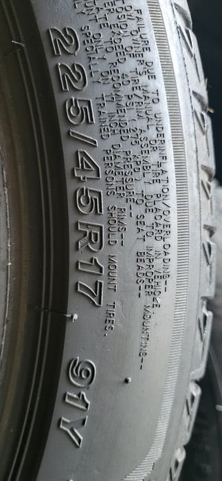 4 anvelope 225 45 17 bridgestone de vara 2021 6,5mm