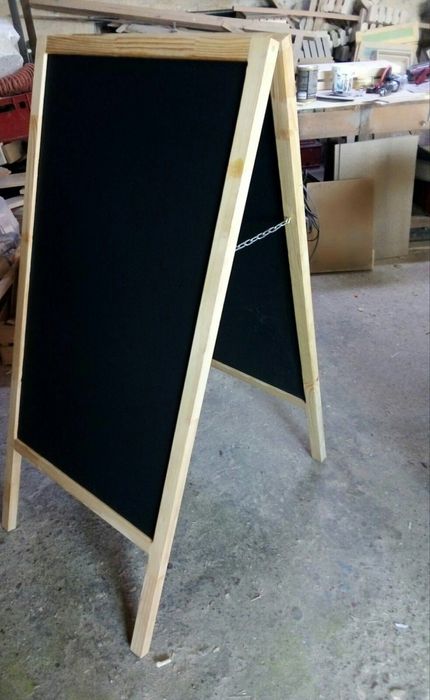 Черна дъска двустранна Ножица - голяма