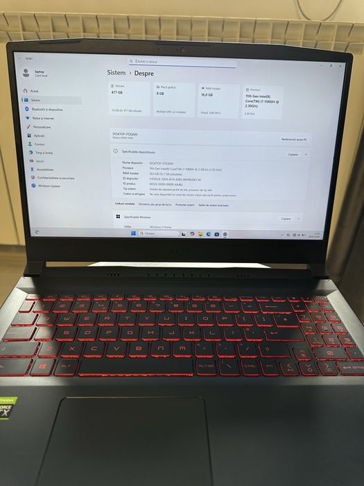 Laptop Gaming MSI Katana GF66 | RTX 3070 (8GB) | i7-11800H | 16GB RAM
