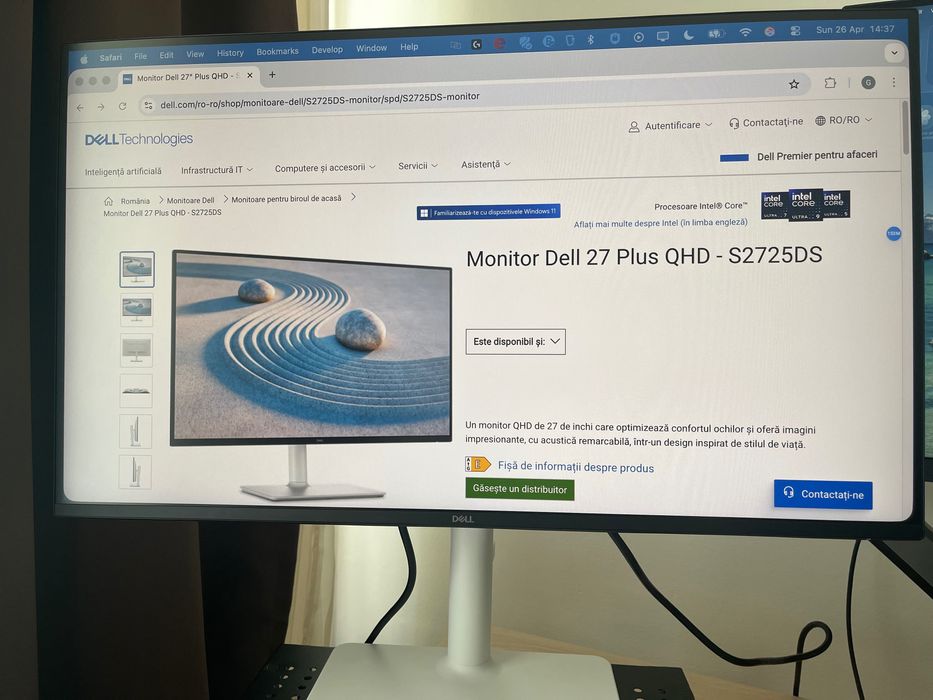Monitor Dell S2725DS QHD 27 inch