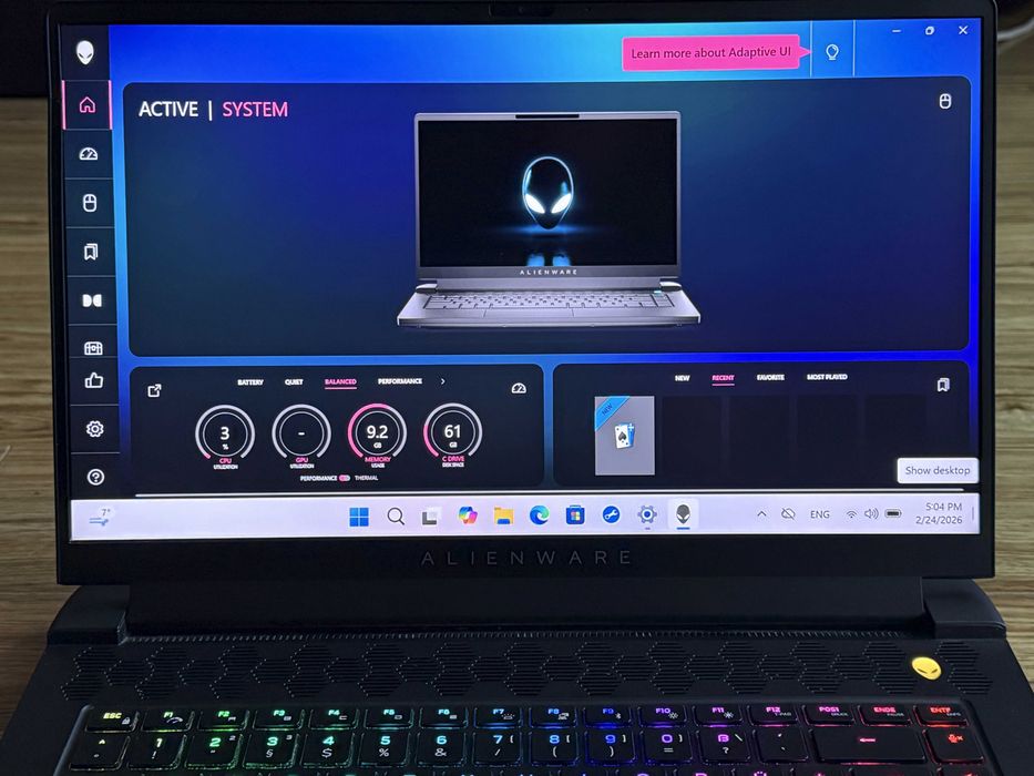 Alienware M15 R7`i7-12700H/RTX 3080Ti-16GB/32GB DDR5/512GB SSD/165Hz