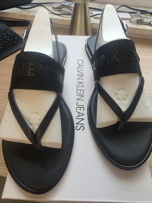 Sandale Dama Calvin Kline Noi cu Eticheta