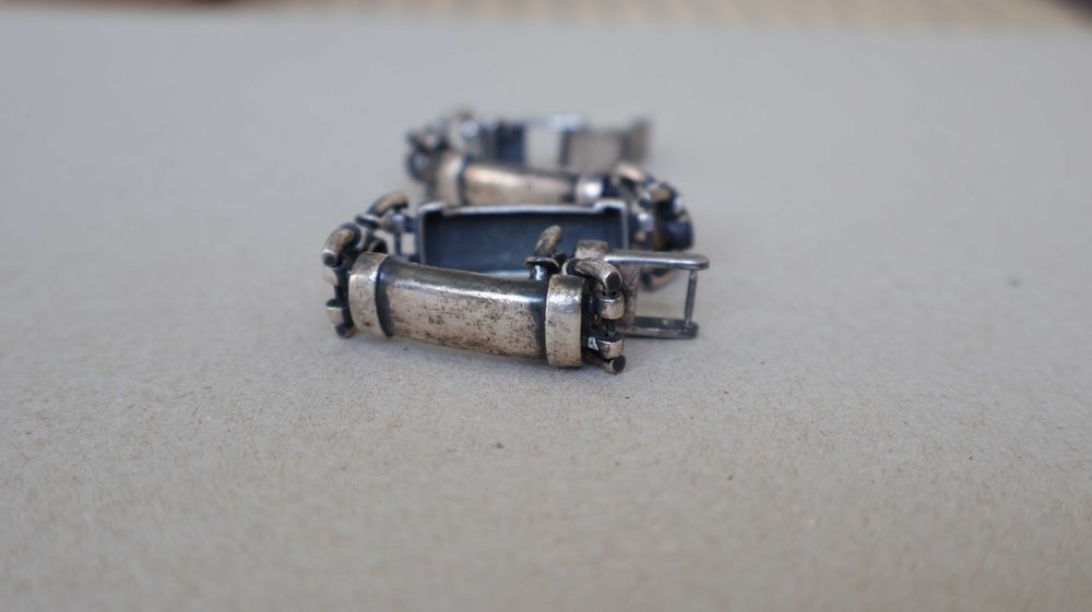 Мъжка сребърна гривна 30 грама оксидирана (дължина 20.5 см)