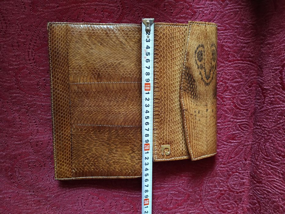 Клъч чанти от естествена змийска кожа Pierre Cardin