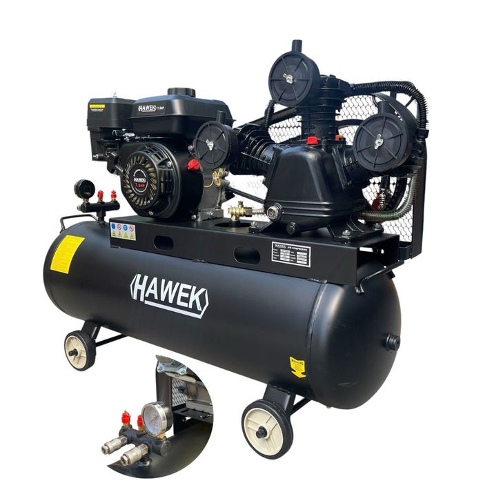 Бензинов компресор за въздух 100 литра 7.5 HP HAWEK HW-3028