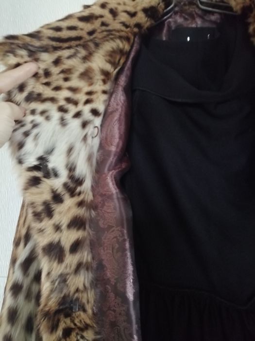 Шуба леопардовая