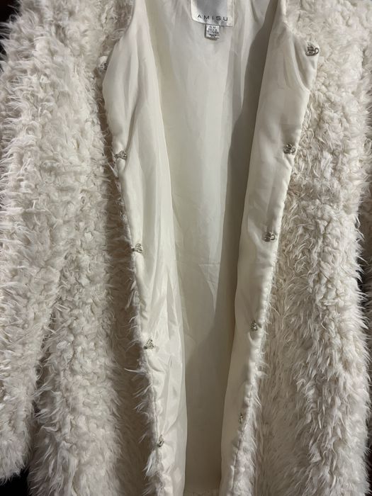 Бяло палто Amisu и Zara