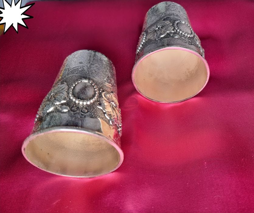 Pahare argintate Silver deco vintage