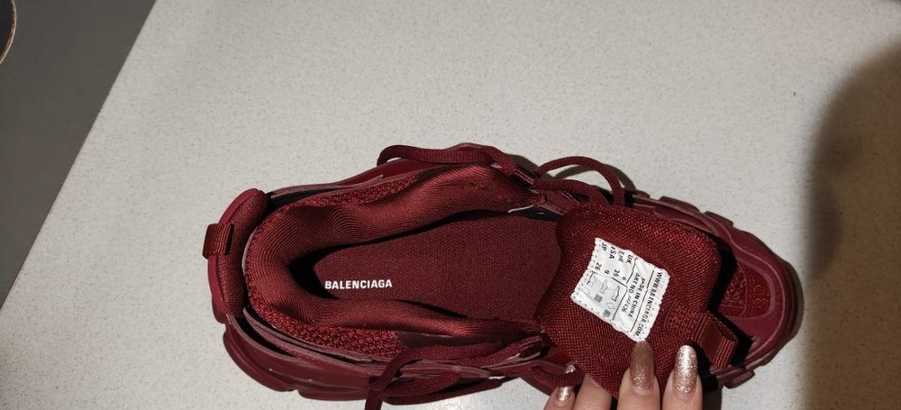 Balenciaga Track originali nr 39 sneakers luxury burgundy
