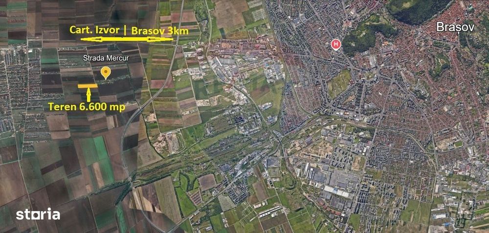 Teren Investiție 6300mp Săcele - 10m de Utilități in Raza Soarelui