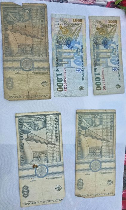 Bacnote 500 si 1.000 de lei