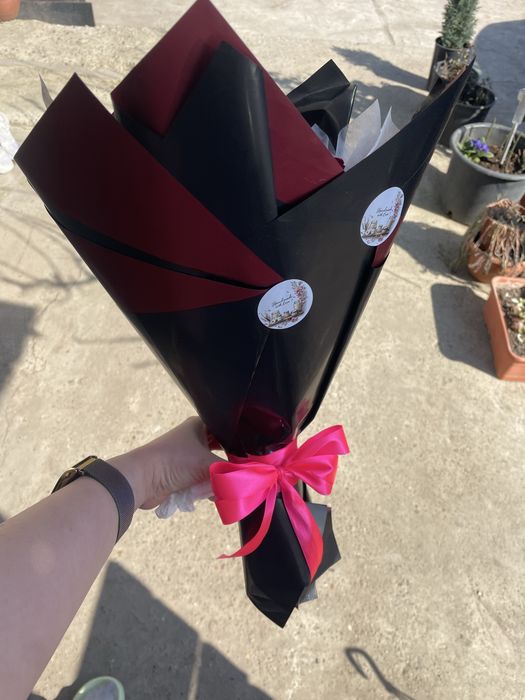 Buchet de trandafiri de satin