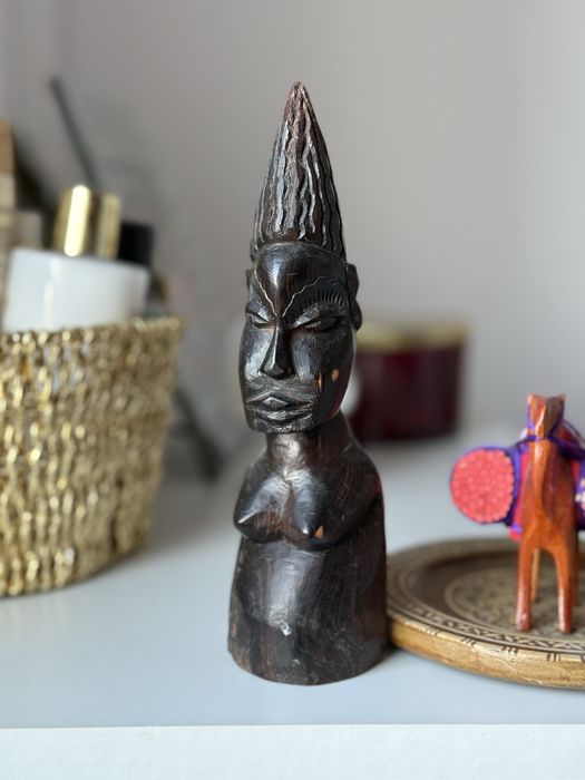 Statueta Lemn abanos arta africana Ibeji Woman