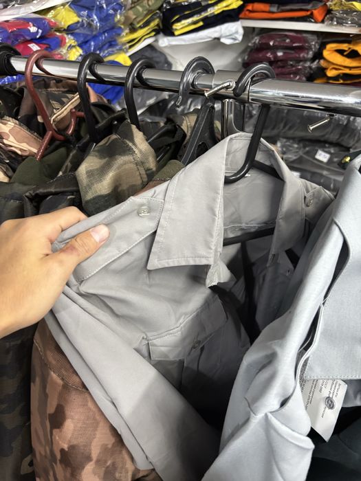 Военный рубашка серый палин