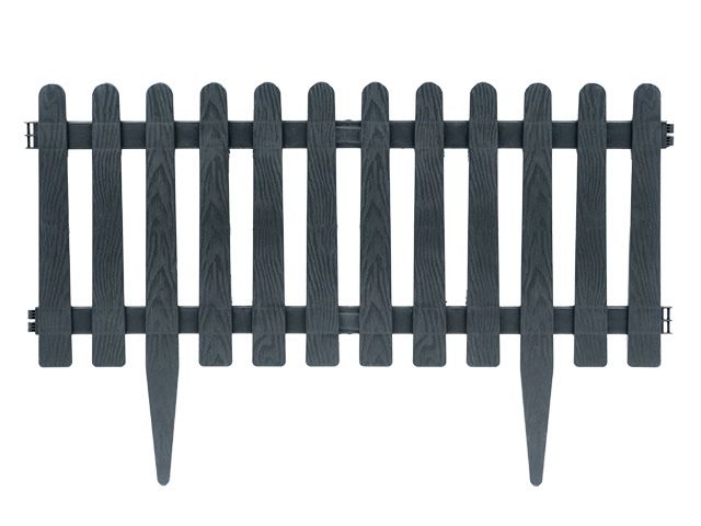 Декоративна градинса ограда за цветя, трева сиво, мръсно бяло и зелено