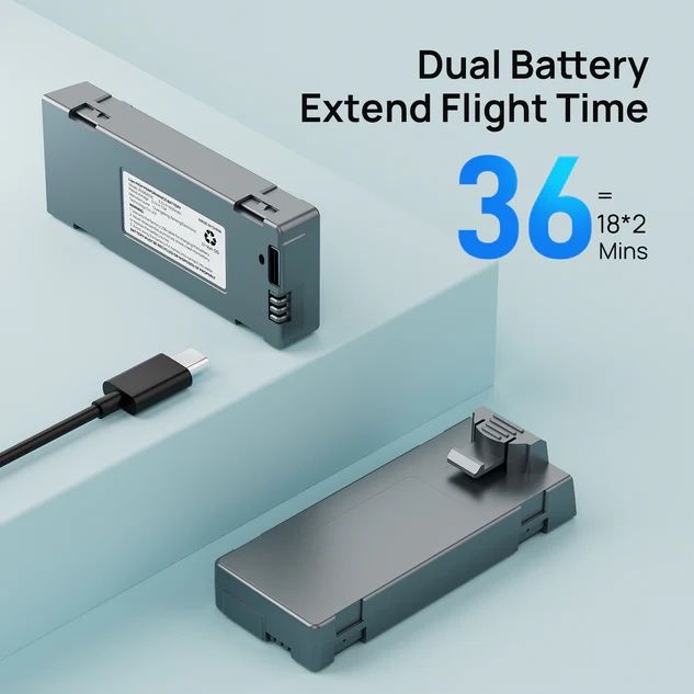 Drona S20 Lite Ameta cu Telecomanda, Camera 4K, WiFi 5G, 2 Baterii