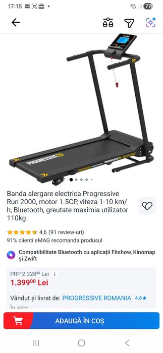 Banda de alergat electrica