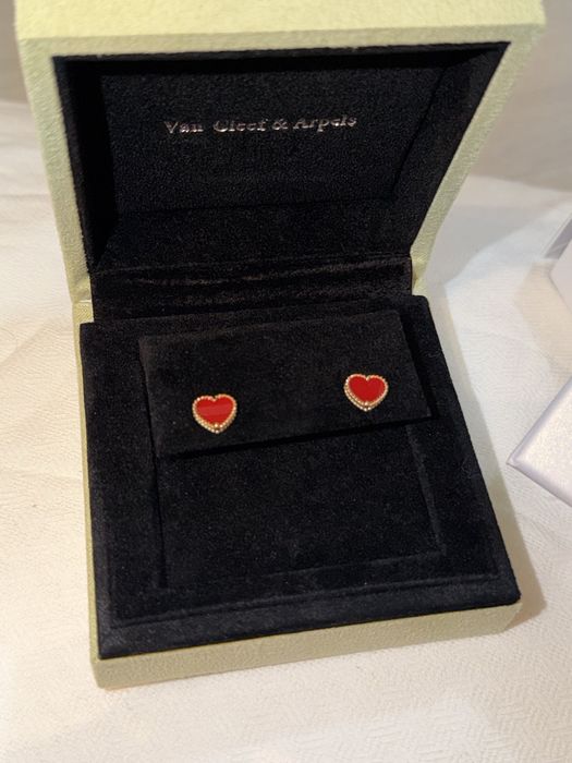 Van cleef heart серьги