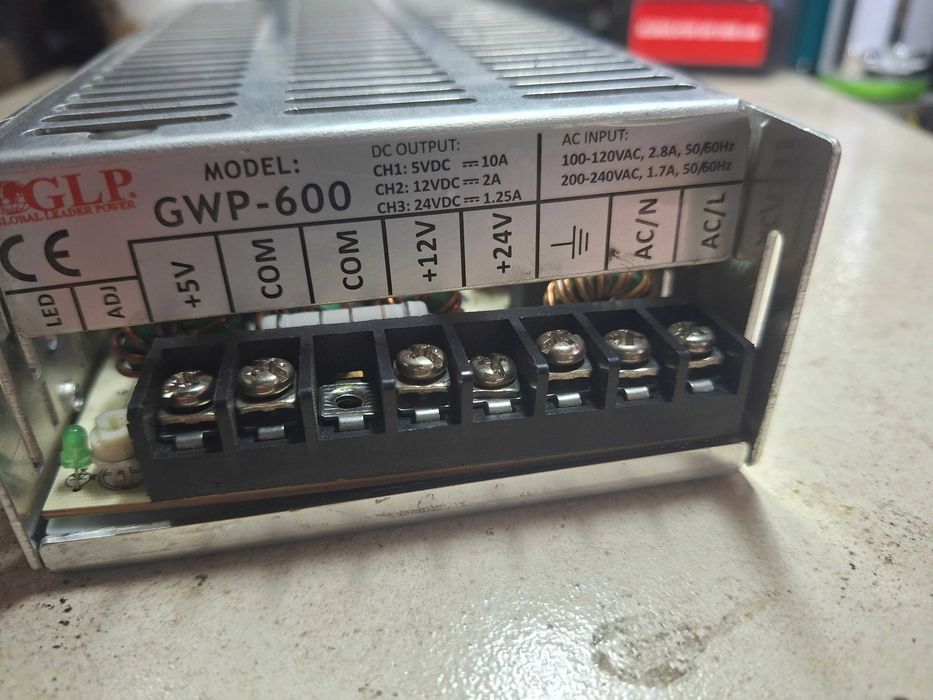 Sursă Alimentare Industrială GLP GWP-600  5V / 12V / 24V