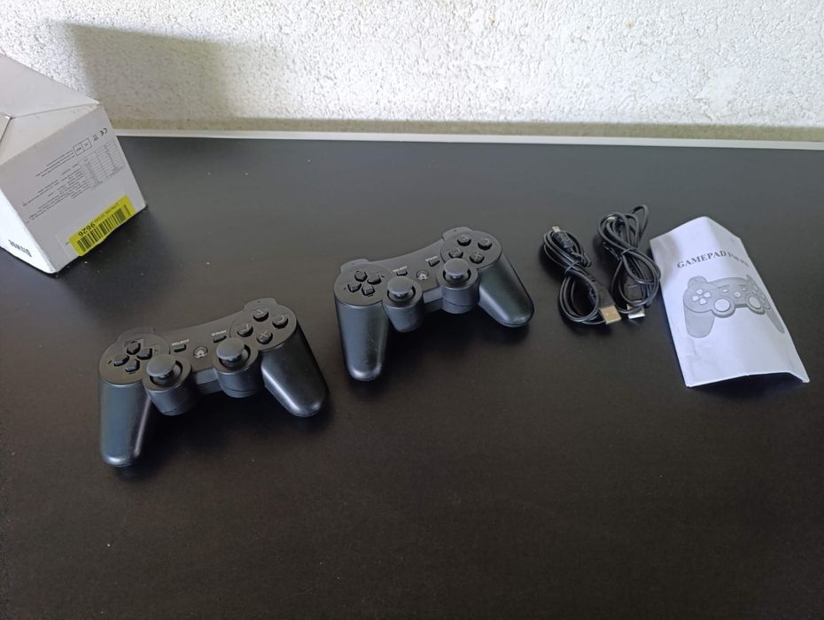 pachet de 2 controllere  Diswoe wireless  pentru PS3 Playstation 3  PC cu soc dual  axa giroscopica Bluetooth controler wireless reincarcabil