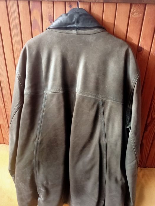 Зимно мъжко кожено палто