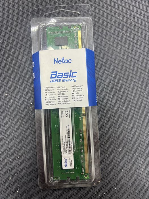 DDR-3 DIMM 8 GB 1600 MHz Netac Basic, BOX (NTBSD3P16SP-08)