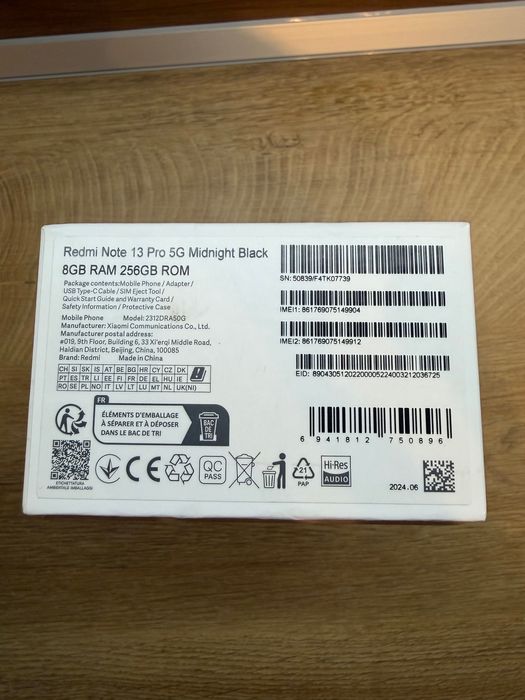 Redmi Note 13Pro (Black, 256GB)