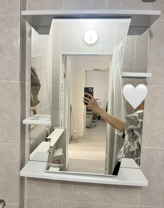 Зеркало/шкафчик в ванну 70/55
