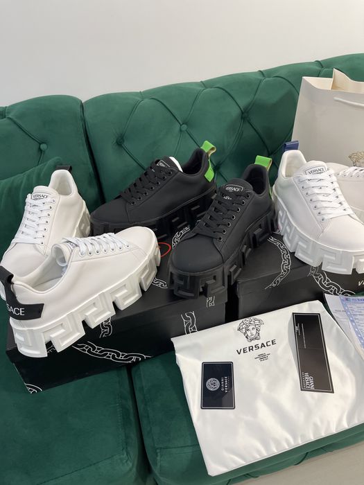 Adidasi Versace Greca piele naturala 100% Premium colectie noua