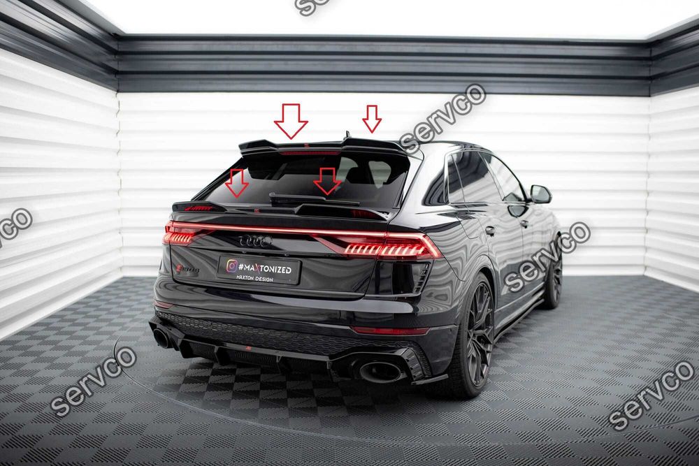 Pachet Set Splitter Exterior Lip Prelungiri Body kit tuning Audi SQ8 Q8 S-Line Mk1 Facelift 2023- v7 - Maxton Design