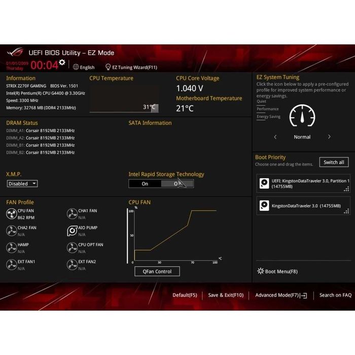 Дъно Дънна платка ASUS ROG Strix Z270F Gaming 1151 DDR4 M.2 OVERCLOCK