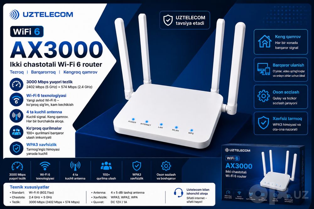Gpon router, Uztelecom Жпон, wifi роутер wifi6 | ax3000 HG8245MCUS, HG