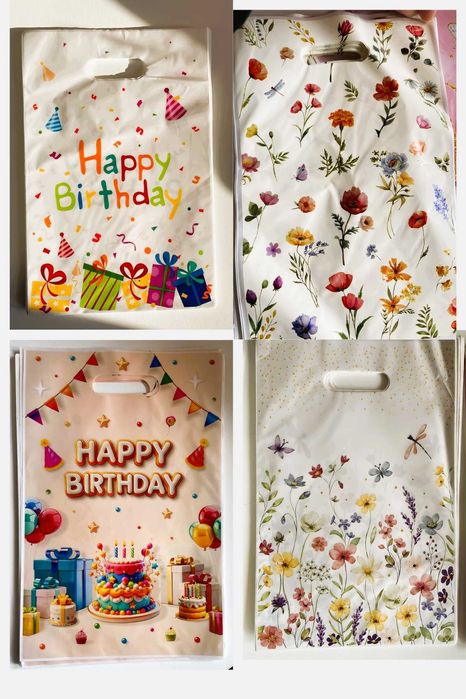 Малки торбички за сладки - найлонови : Стич Stich, Happy birthday