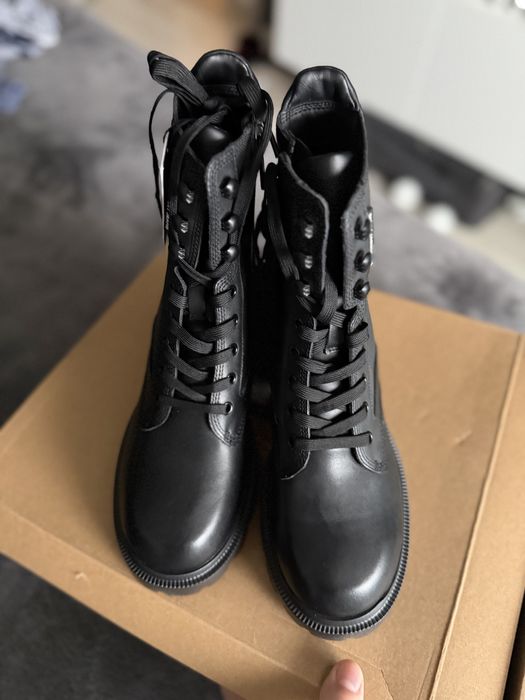 Tommy Jeans ghete cu tocuri si fermoar din piele neagra marimea 37 noi